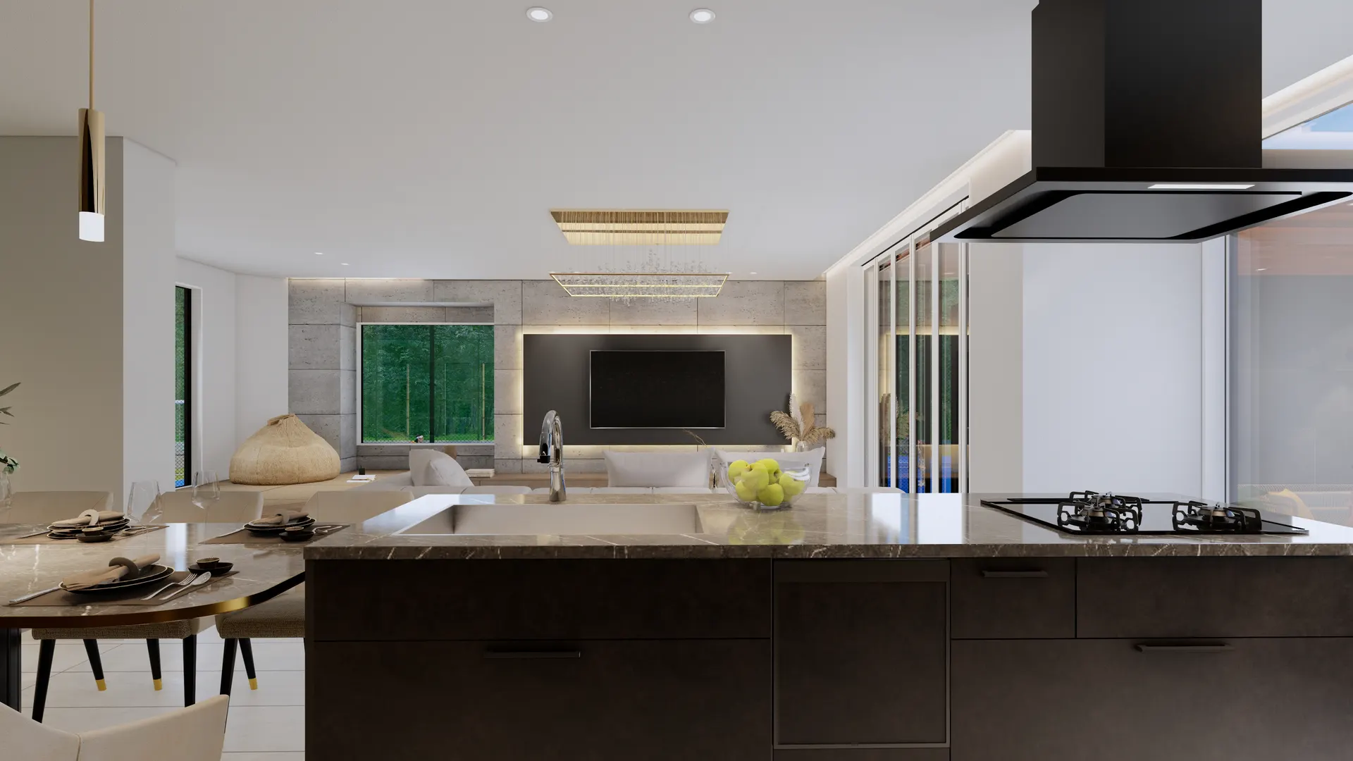 1F アイランドキッチン