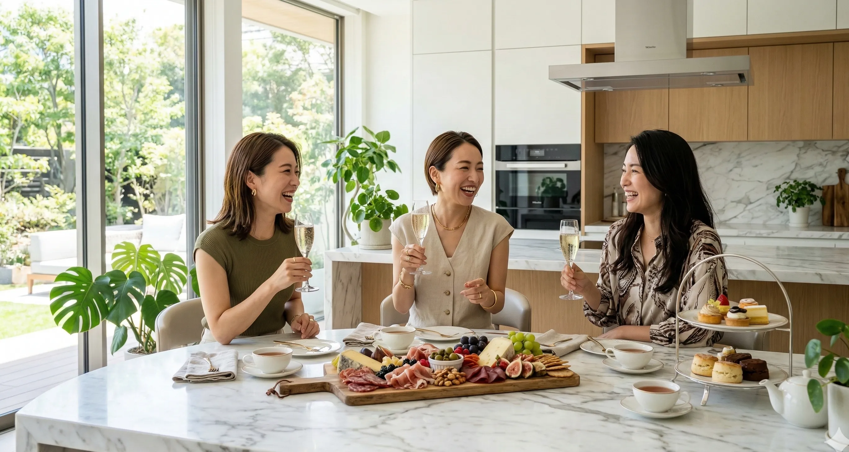 女子会でのリラックスタイム