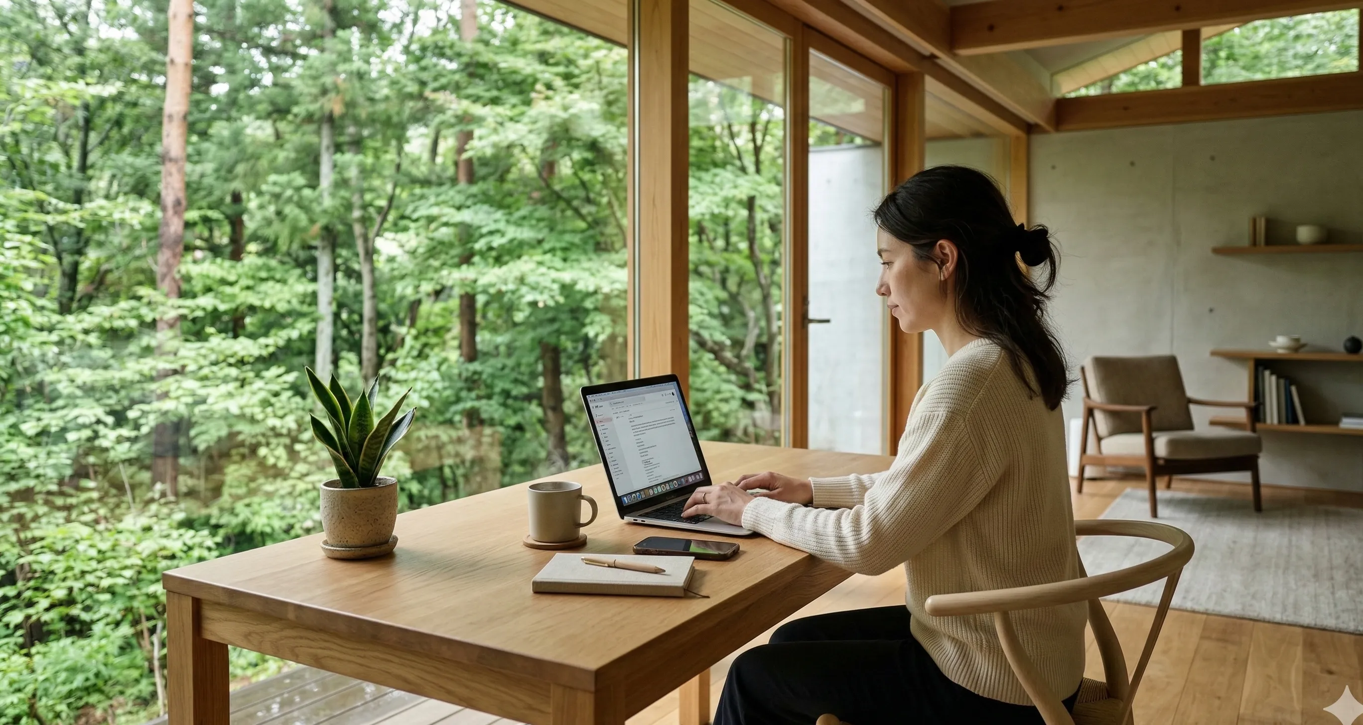 ワーケーションルームでの経営会議